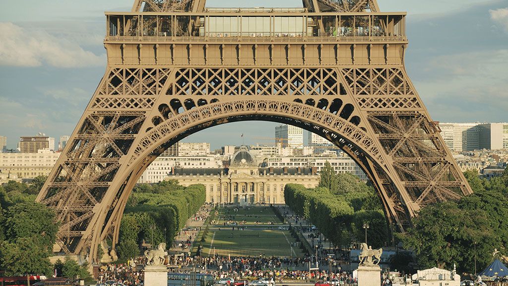 The base of the Eiffel Tower