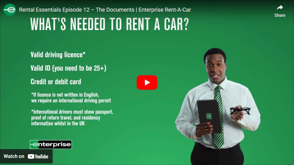What Is Required To Rent A Car From Enterprise