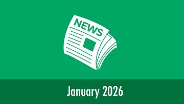Newspaper Icon with a banner at the bottom reading " January 2026"