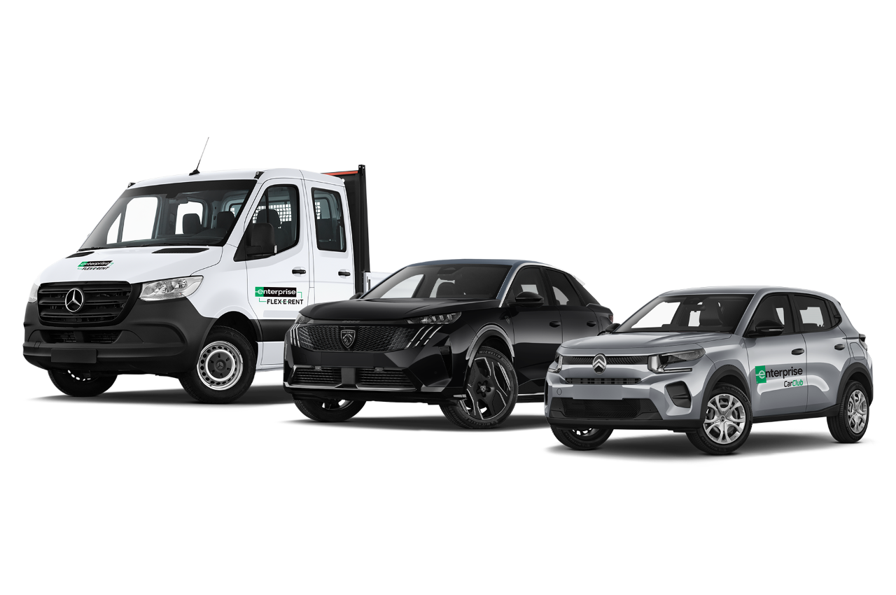 Lineup of a Truck, Black SUV and Gray SUV