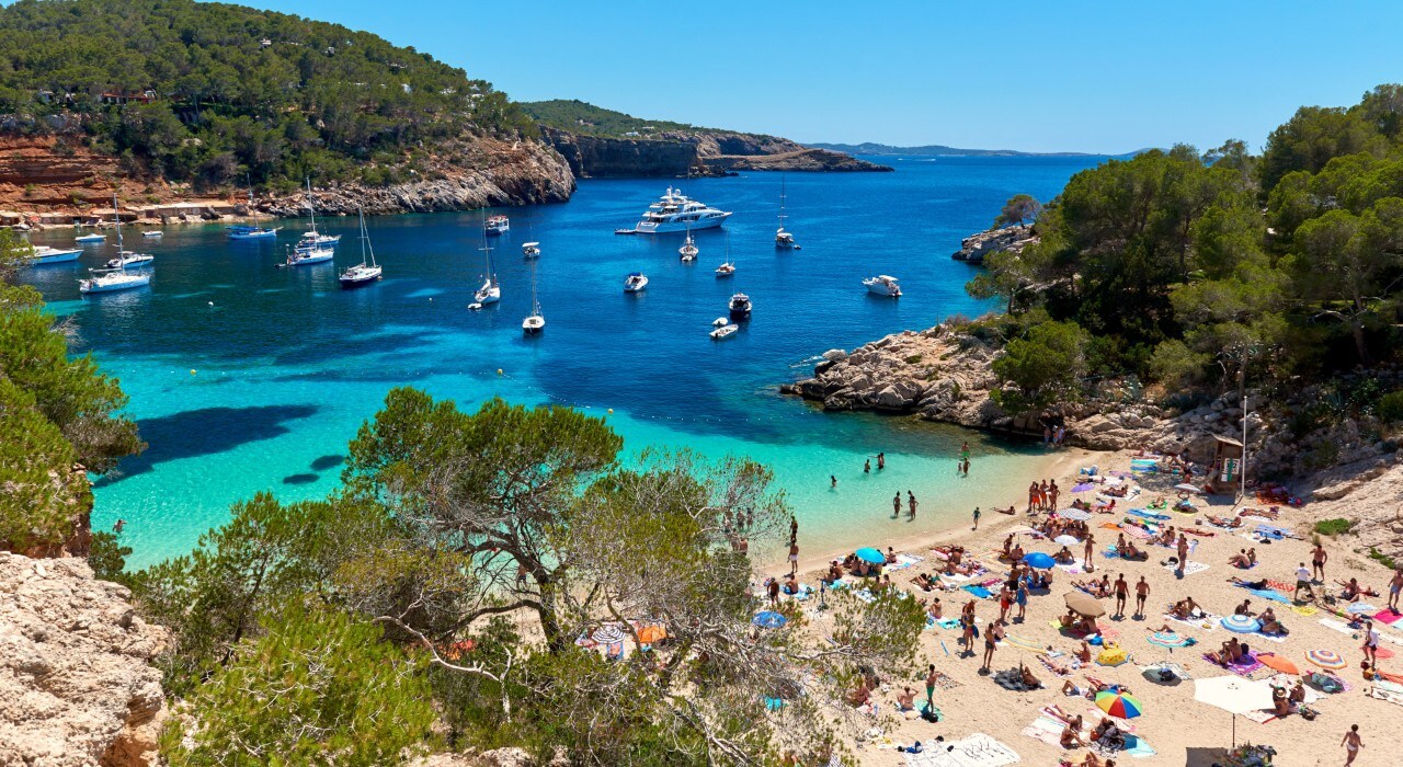  Cala Salada beach and cove in Ibiza