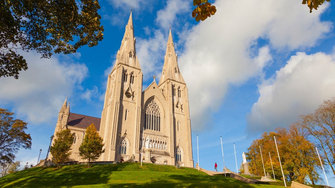 St.Patrick's cathedral, Armagh, Northern Ireland in Autumn
